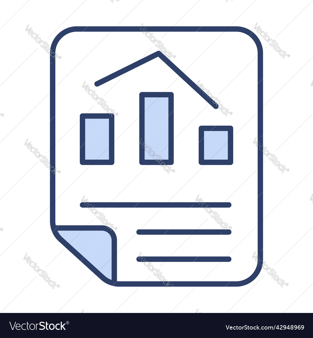 Report file finance related line icon editable