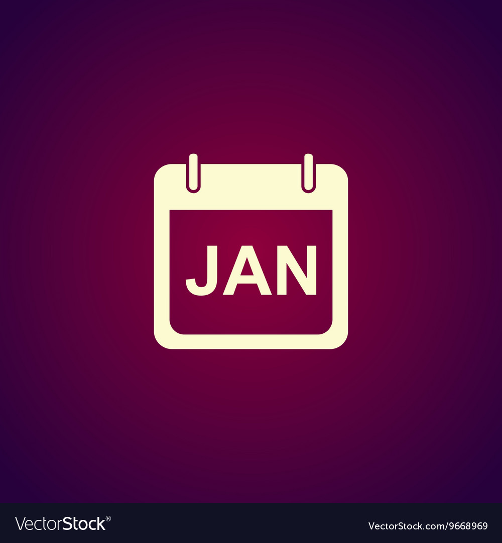 Simple calendar modern design flat style icon