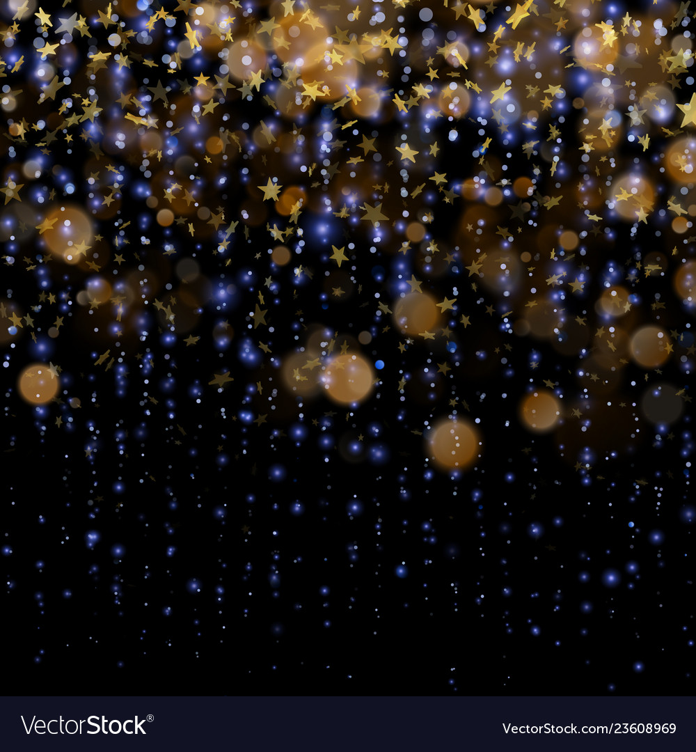 Stars on defocused magic abstract blur background