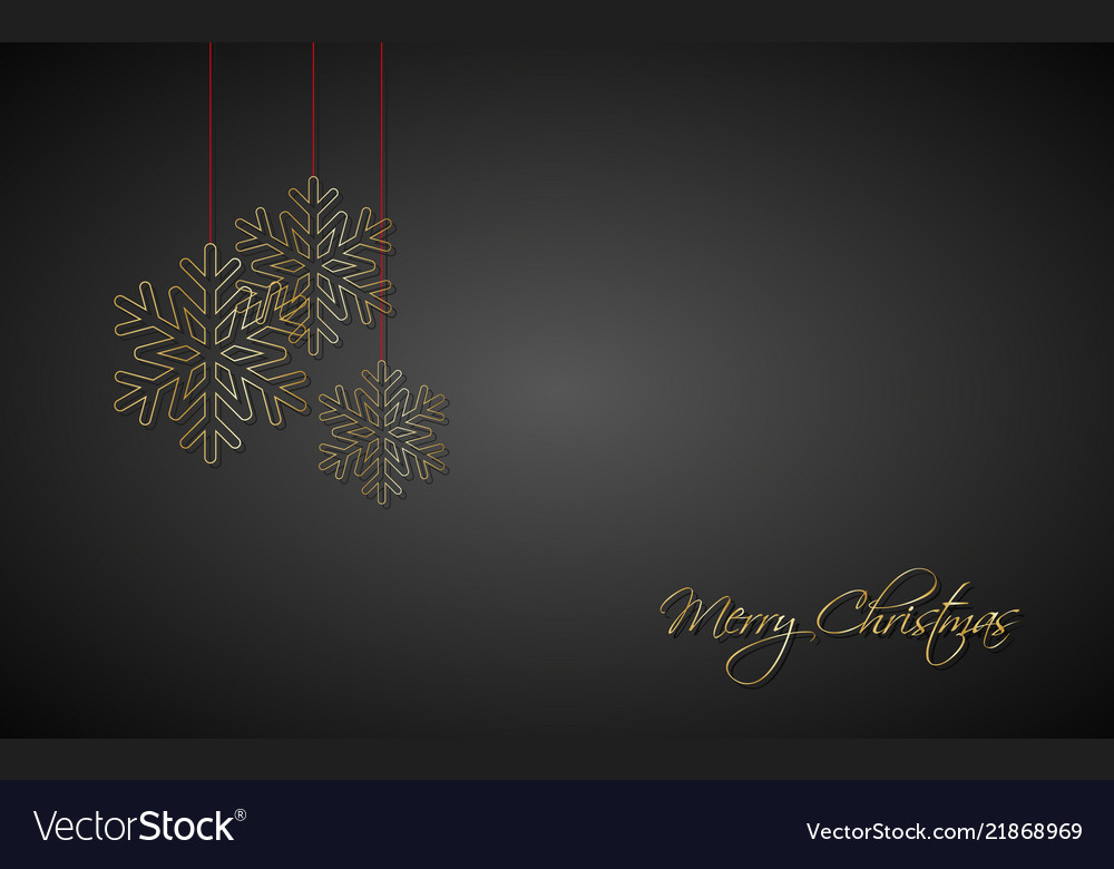Three golden christmas balls with red strings vector image Three golden christmas balls with red strings