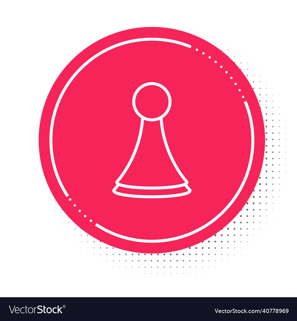 White line chip for board game icon isolated