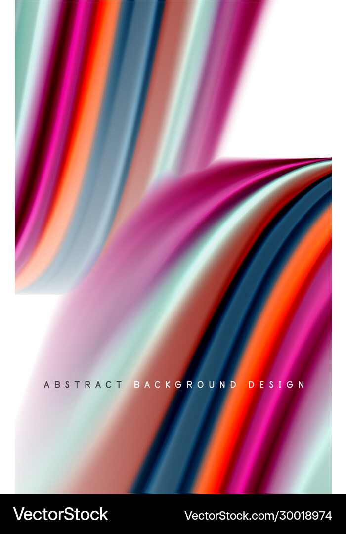 Abstract background - fluid color gradient waves Vector Image