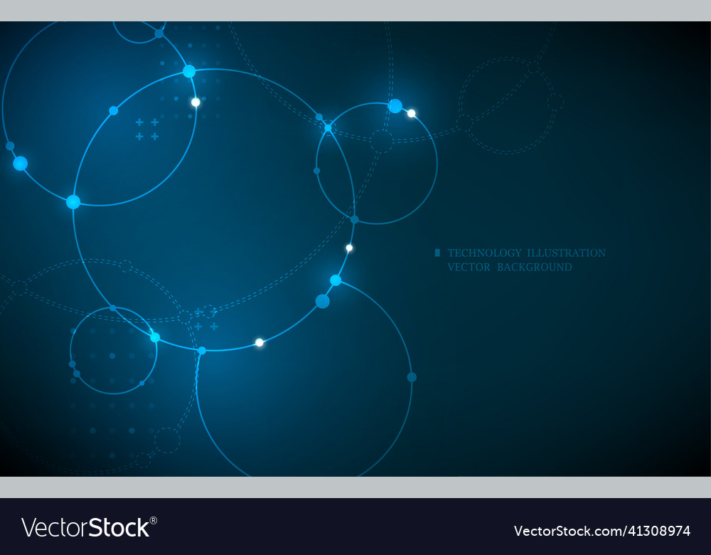 Abstract circles technology connection