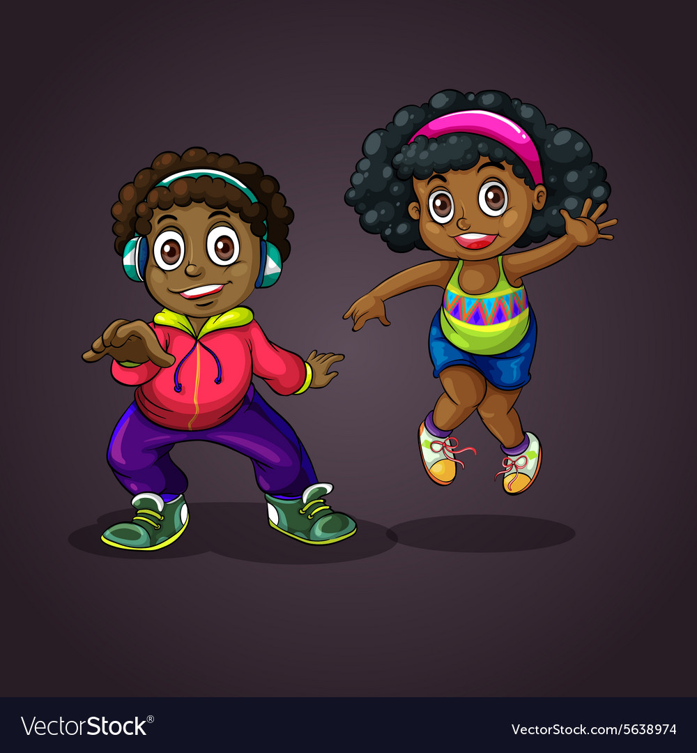 Boy and girl dancing Royalty Free Vector Image