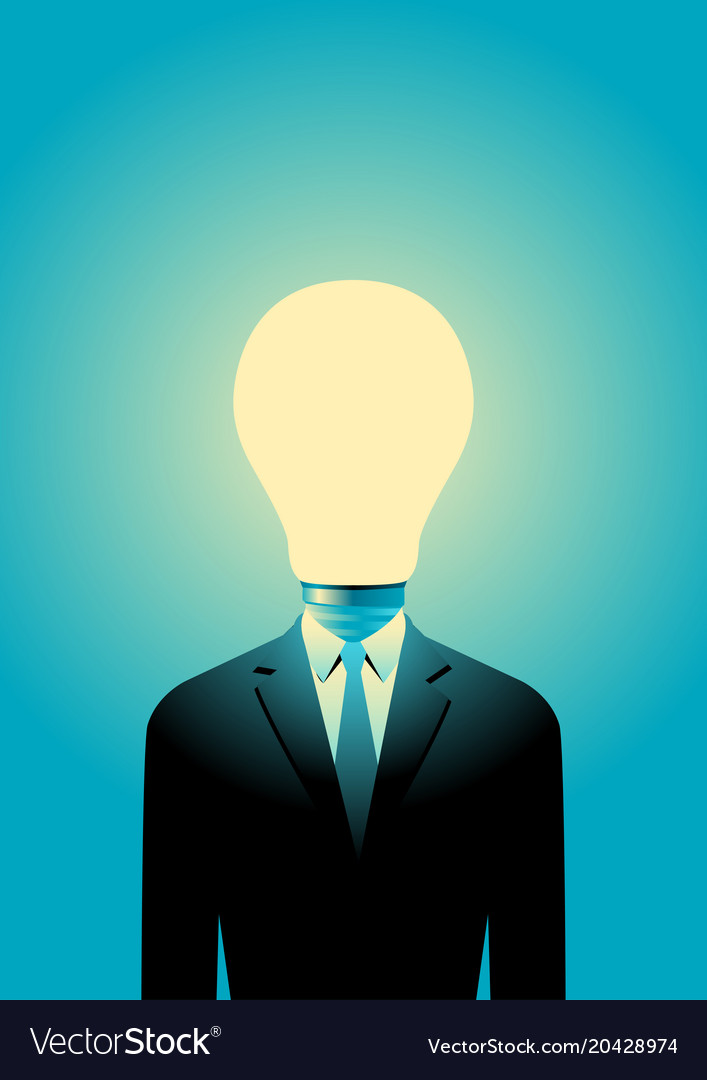 Businessman Lightbulb Concept