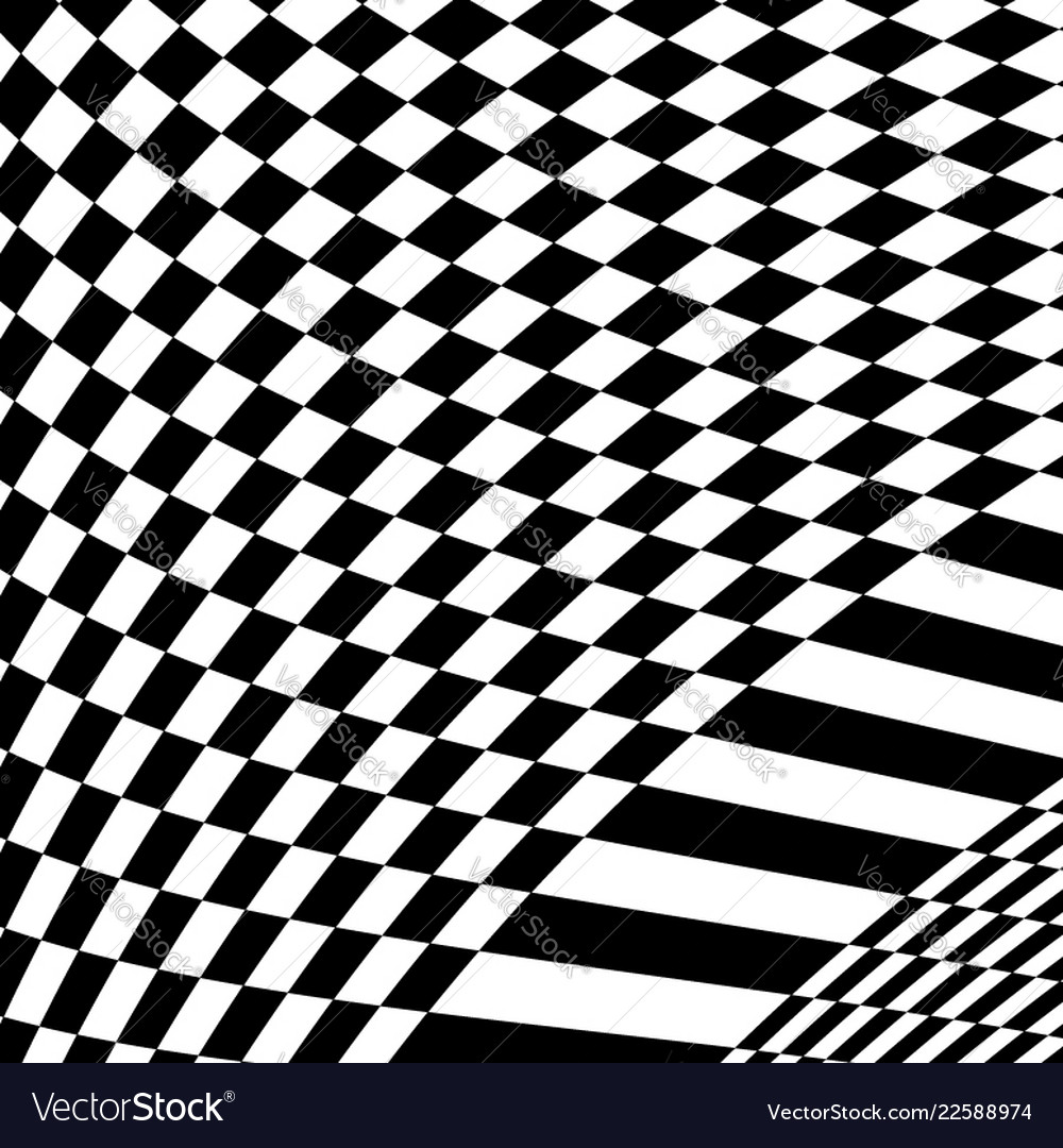 Checkered pattern with warp distortion abstract