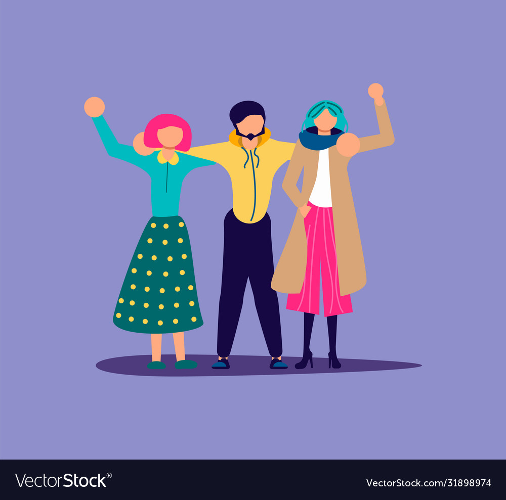 Crowd people protesters Royalty Free Vector Image