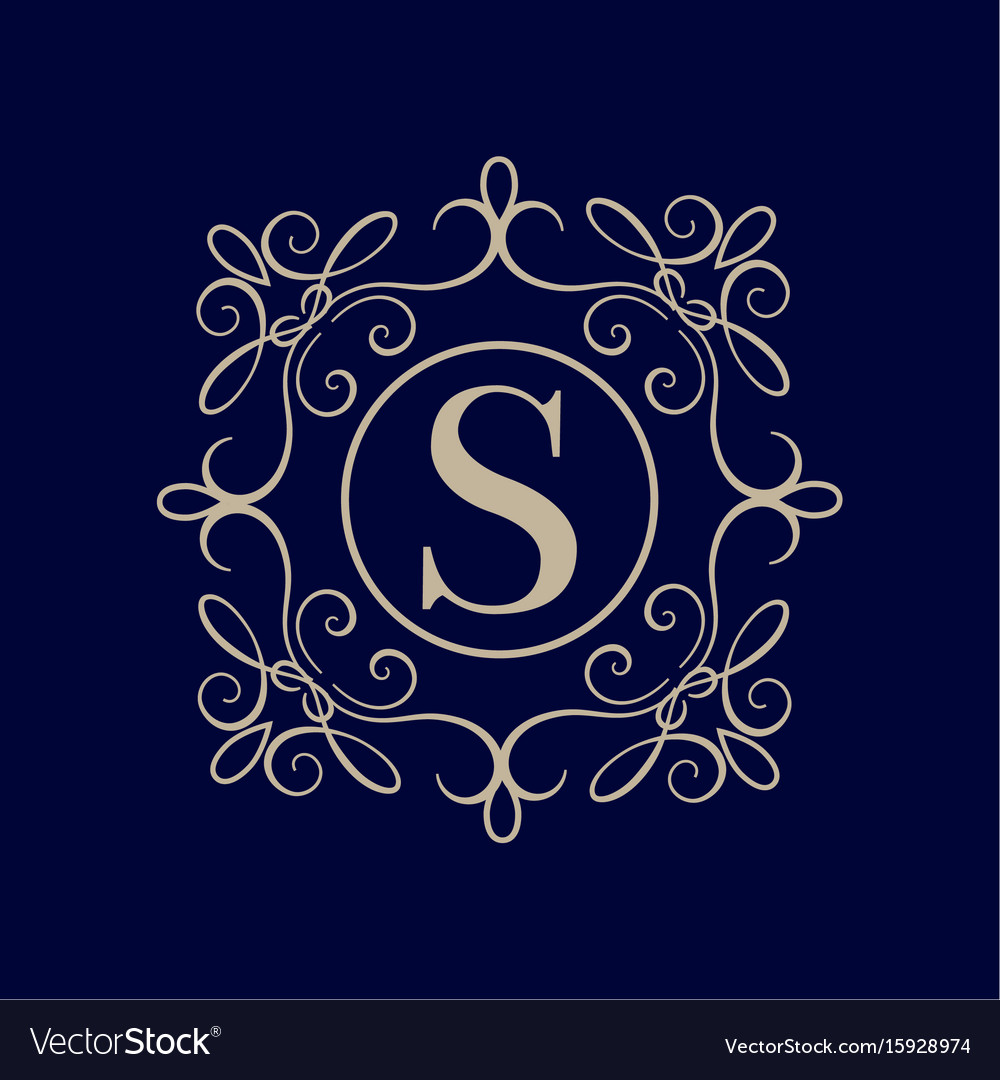 Elegant Monogram Design Template Wedding Vector Image
