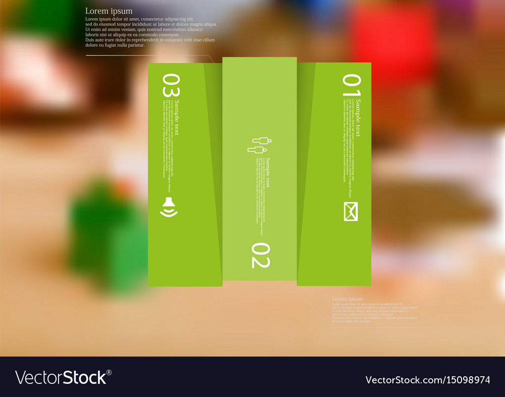 Infographic template with rectangle vertically