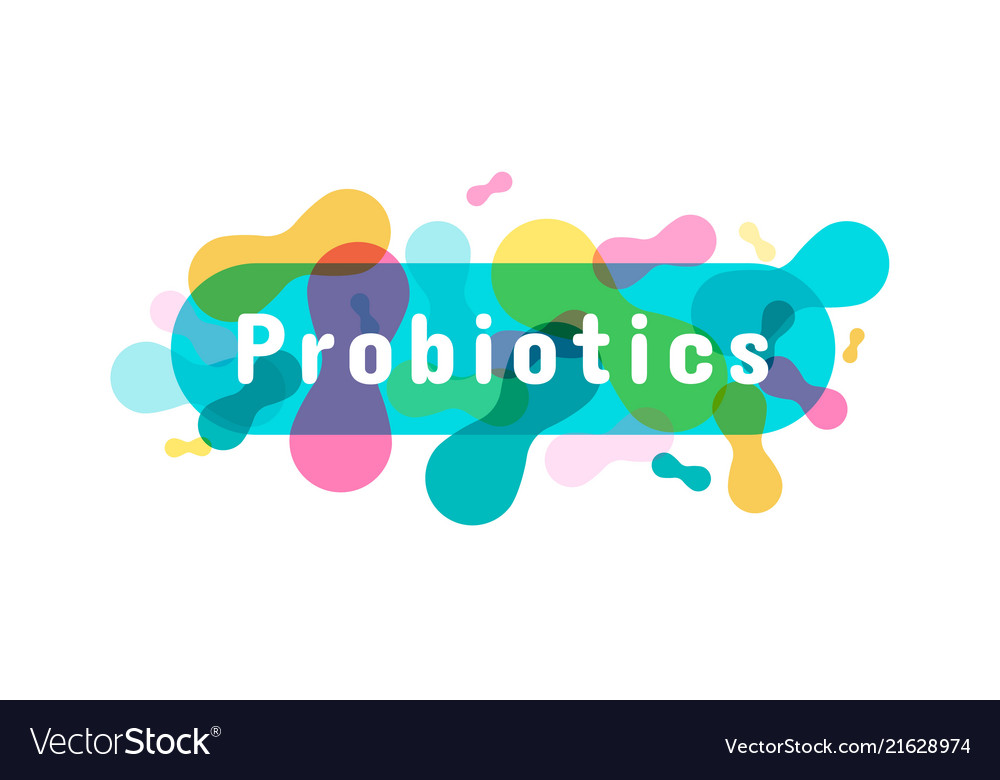 Probiotics bacteria logo Royalty Free Vector Image