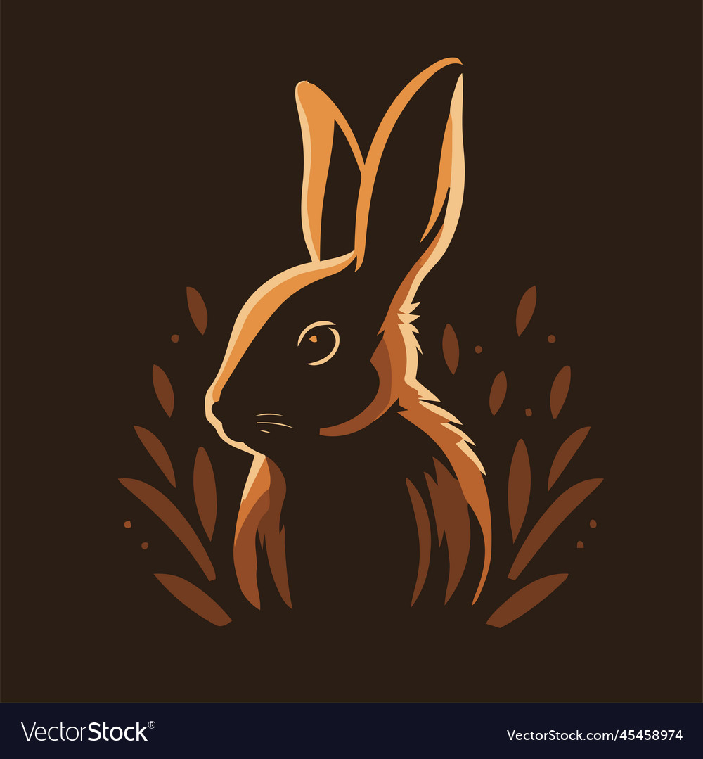Rabbit logo design template bunny character mascot