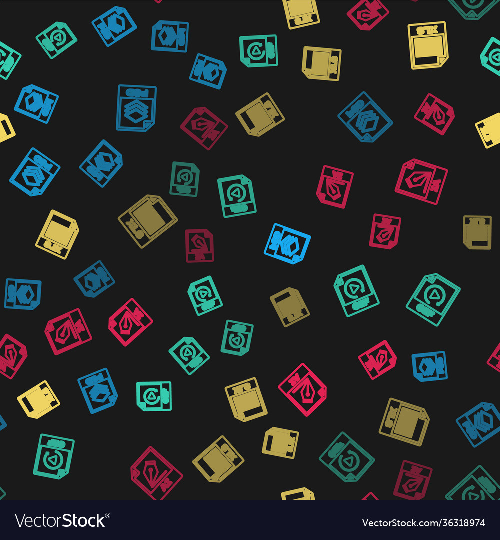 Set line psd file document gif xls and ai vector image Set line psd file document gif xls and ai