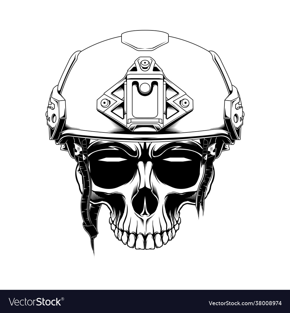 Soldier skull Royalty Free Vector Image - VectorStock