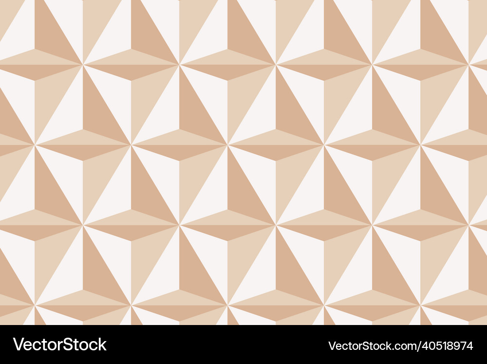 Triangle 3d geometric pattern orange background Vector Image