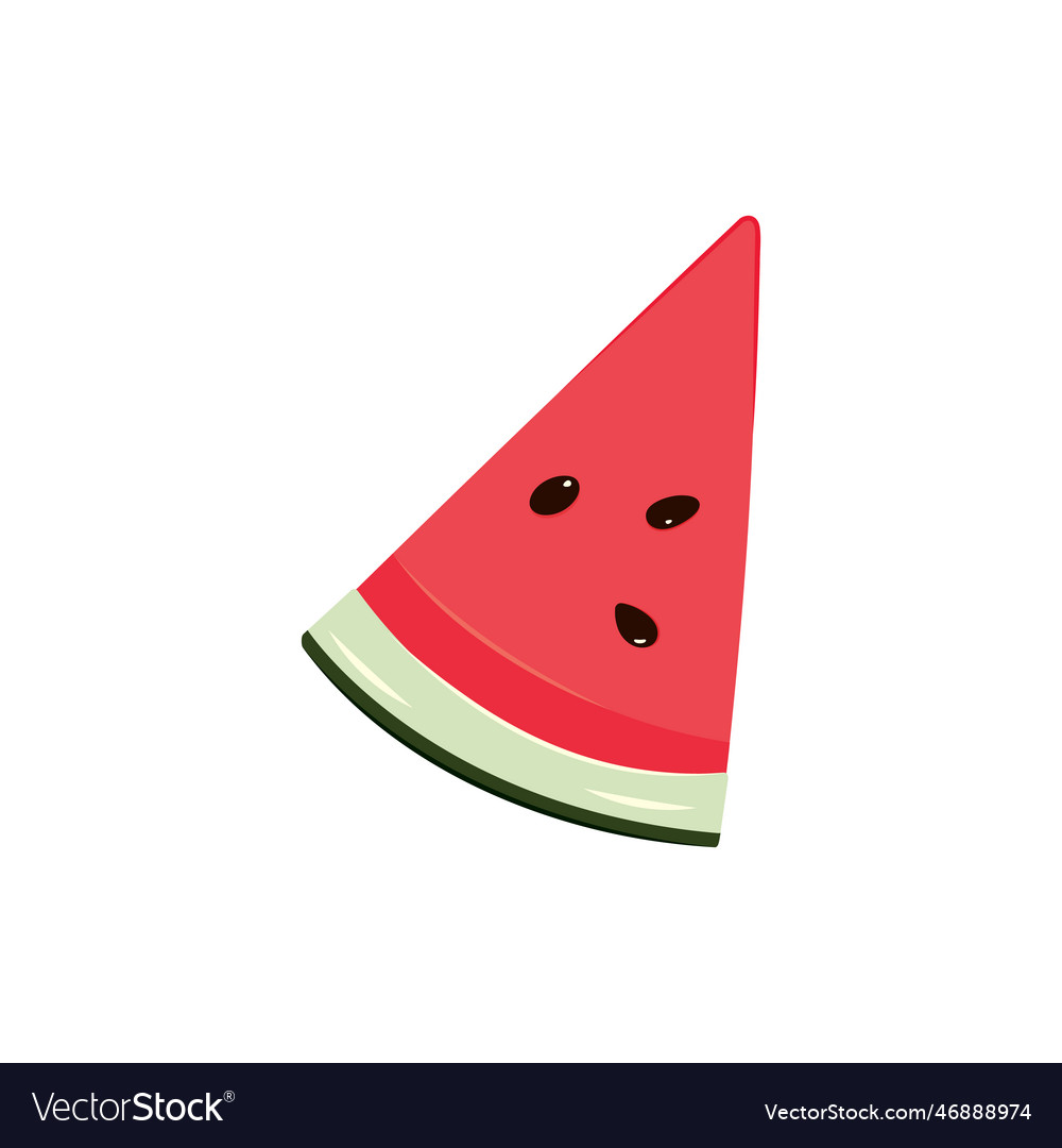 Watermelon wedge red slice