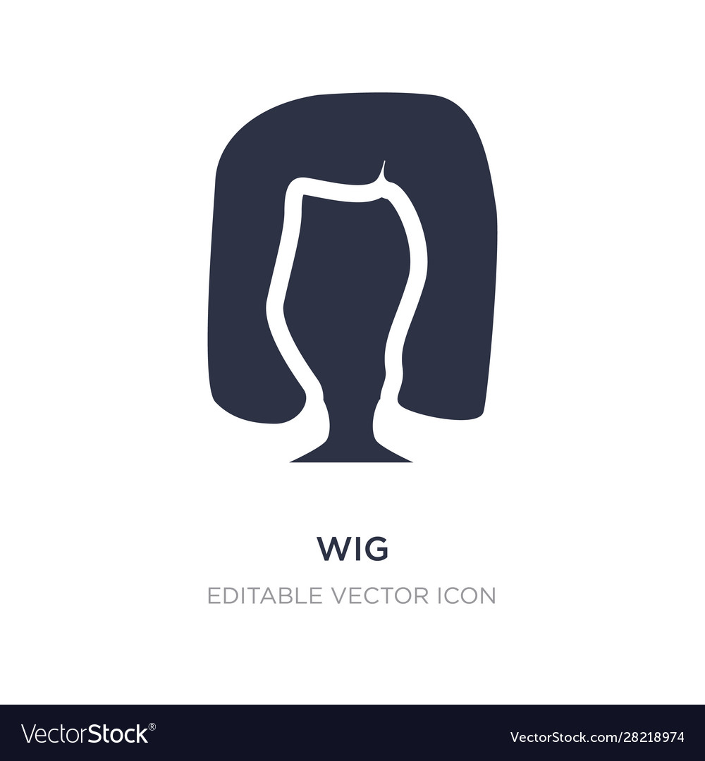 Wig icon on white background simple element from