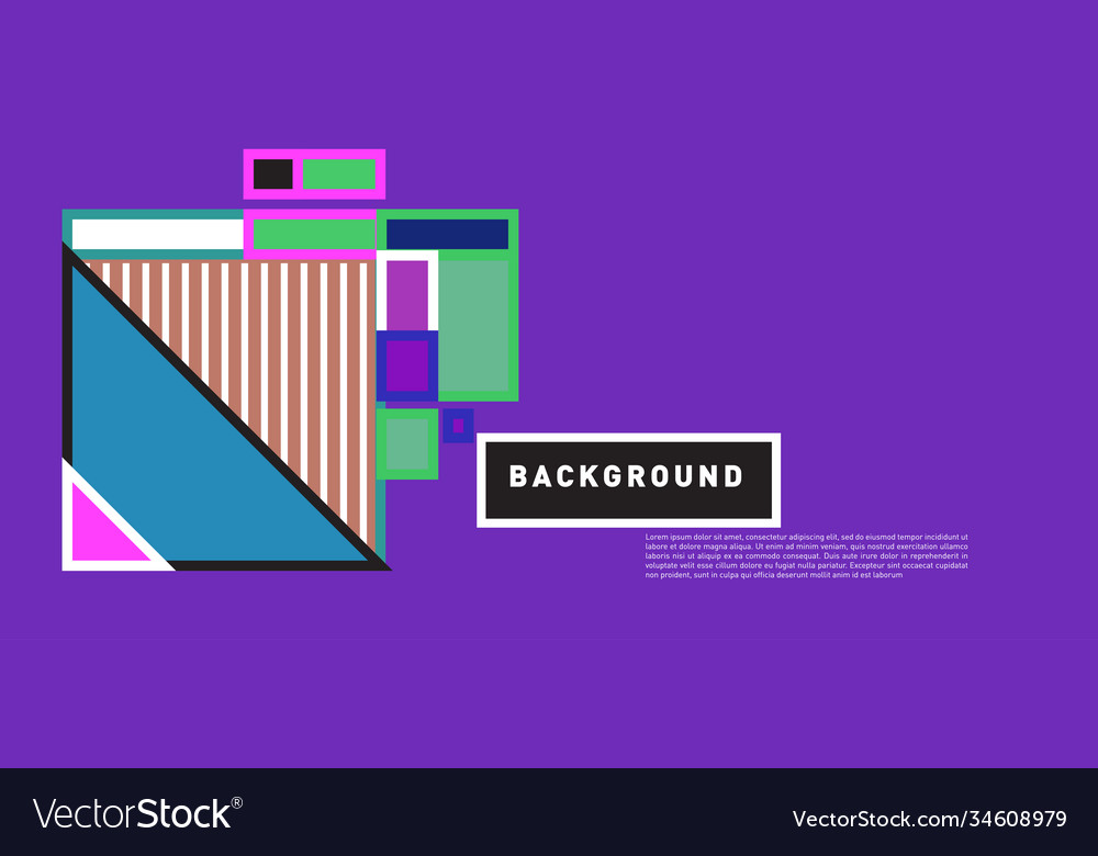 Abstract colorful rectangle background for banner vector image Abstract colorful rectangle background for banner