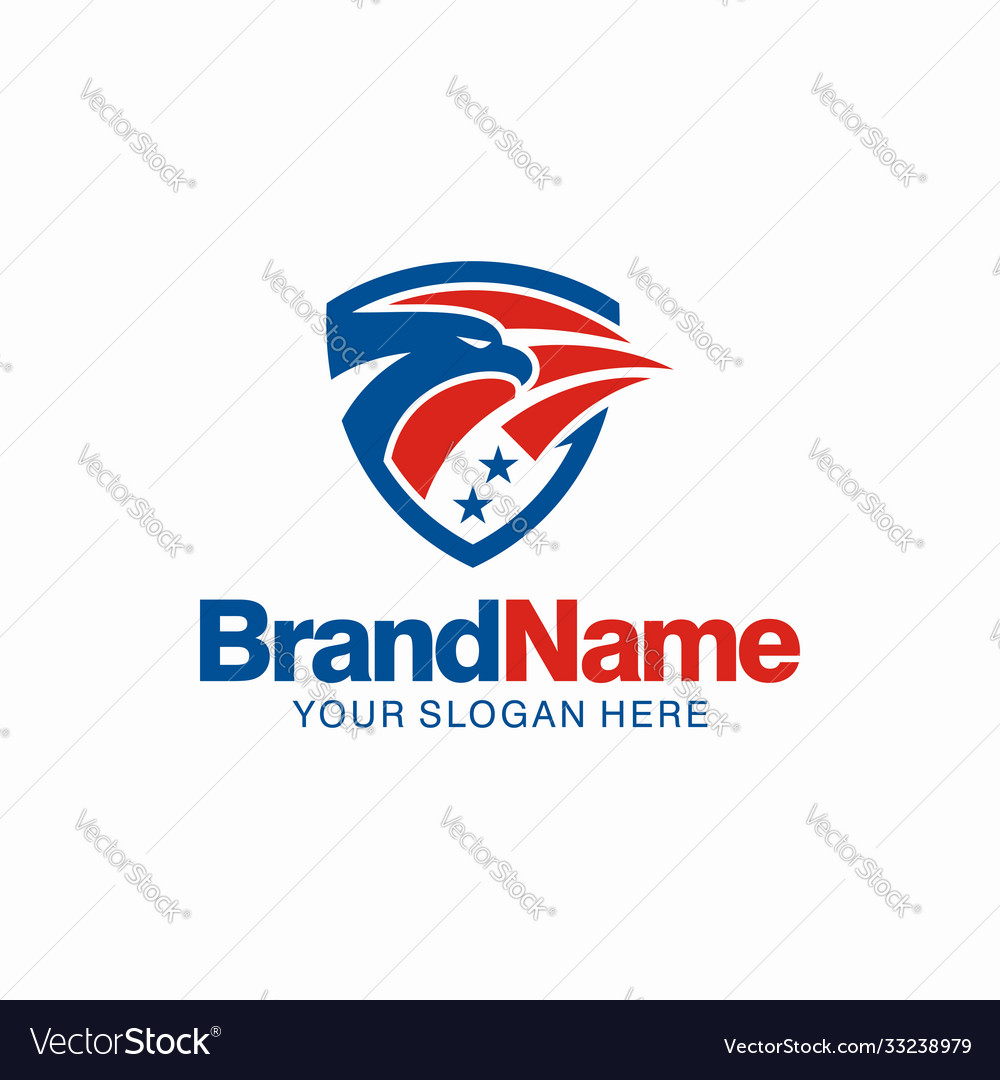 American eagle mascot icon logo Royalty Free Vector Image