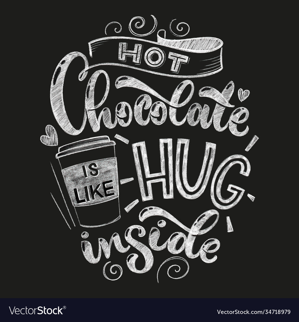 Chocolate hand lettering chalk quotes