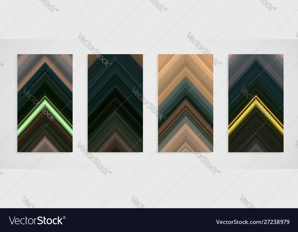 Colorful set four line pattern