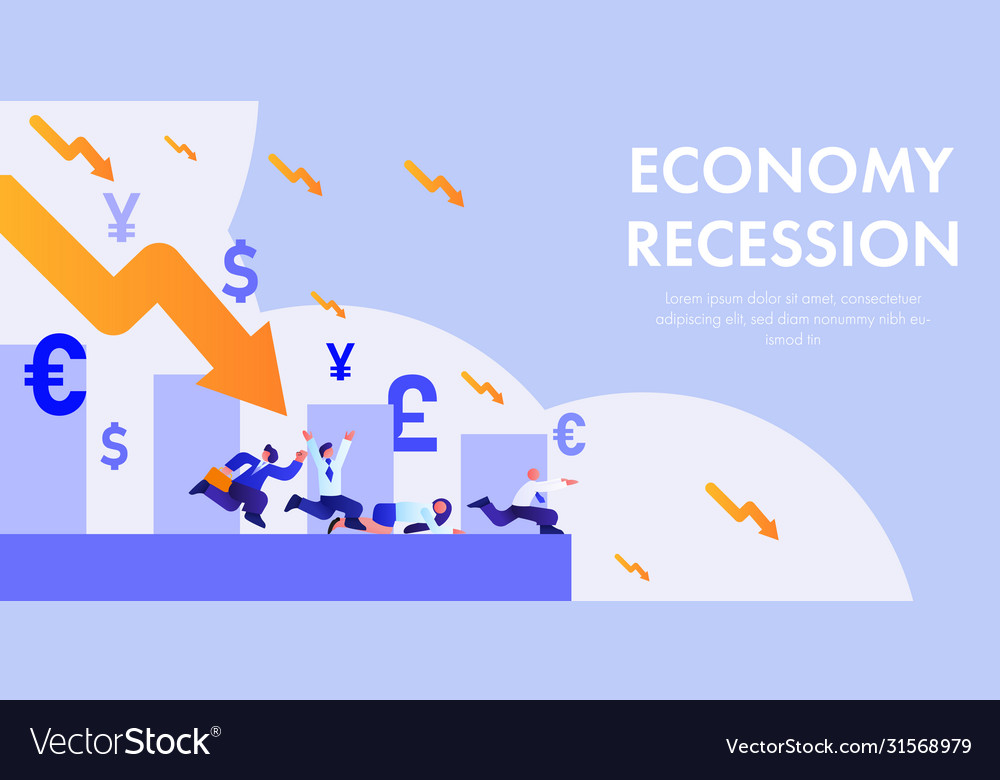 Concept economy recession vector image Concept economy recession