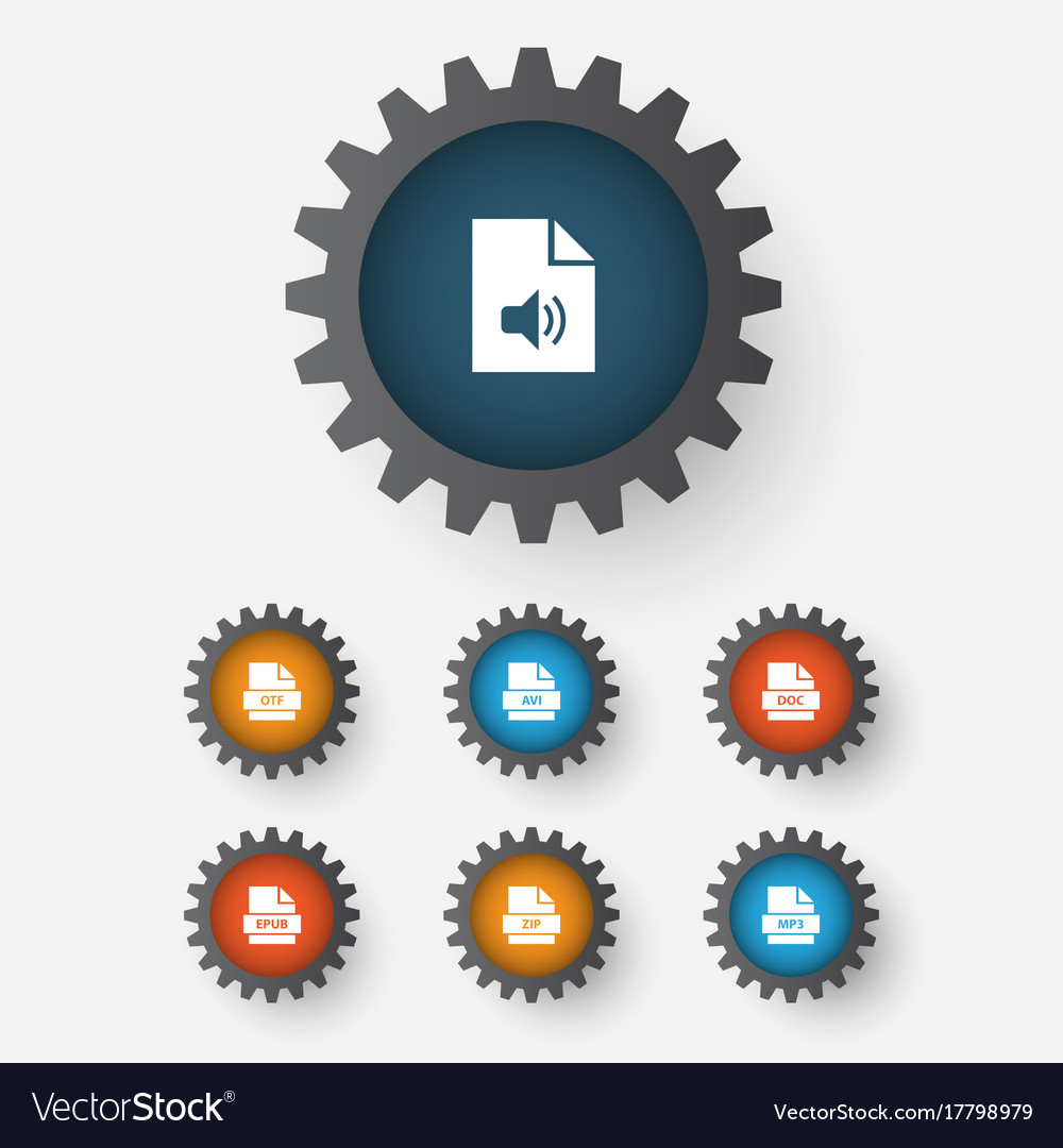 File icons set collection of organize otf doc