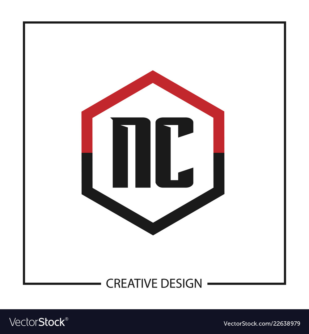 Initial letter nc logo template design