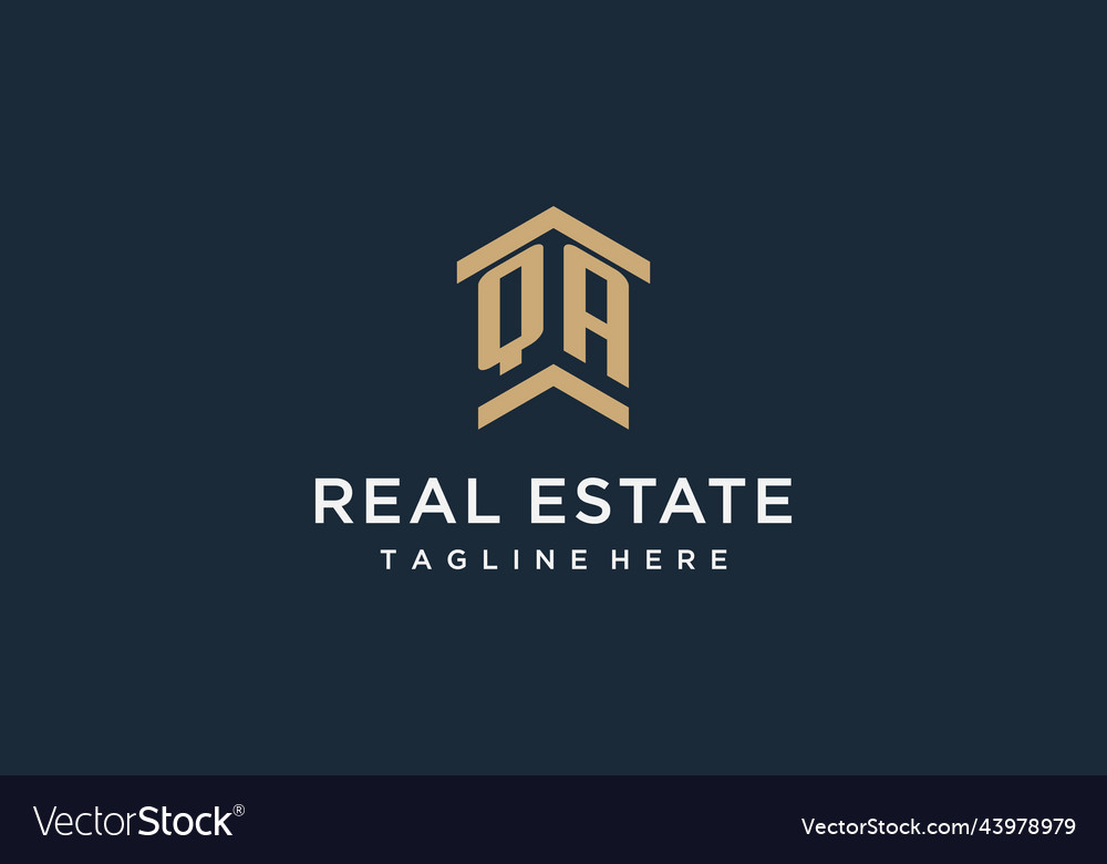 Initial qa logo for real estate with simple