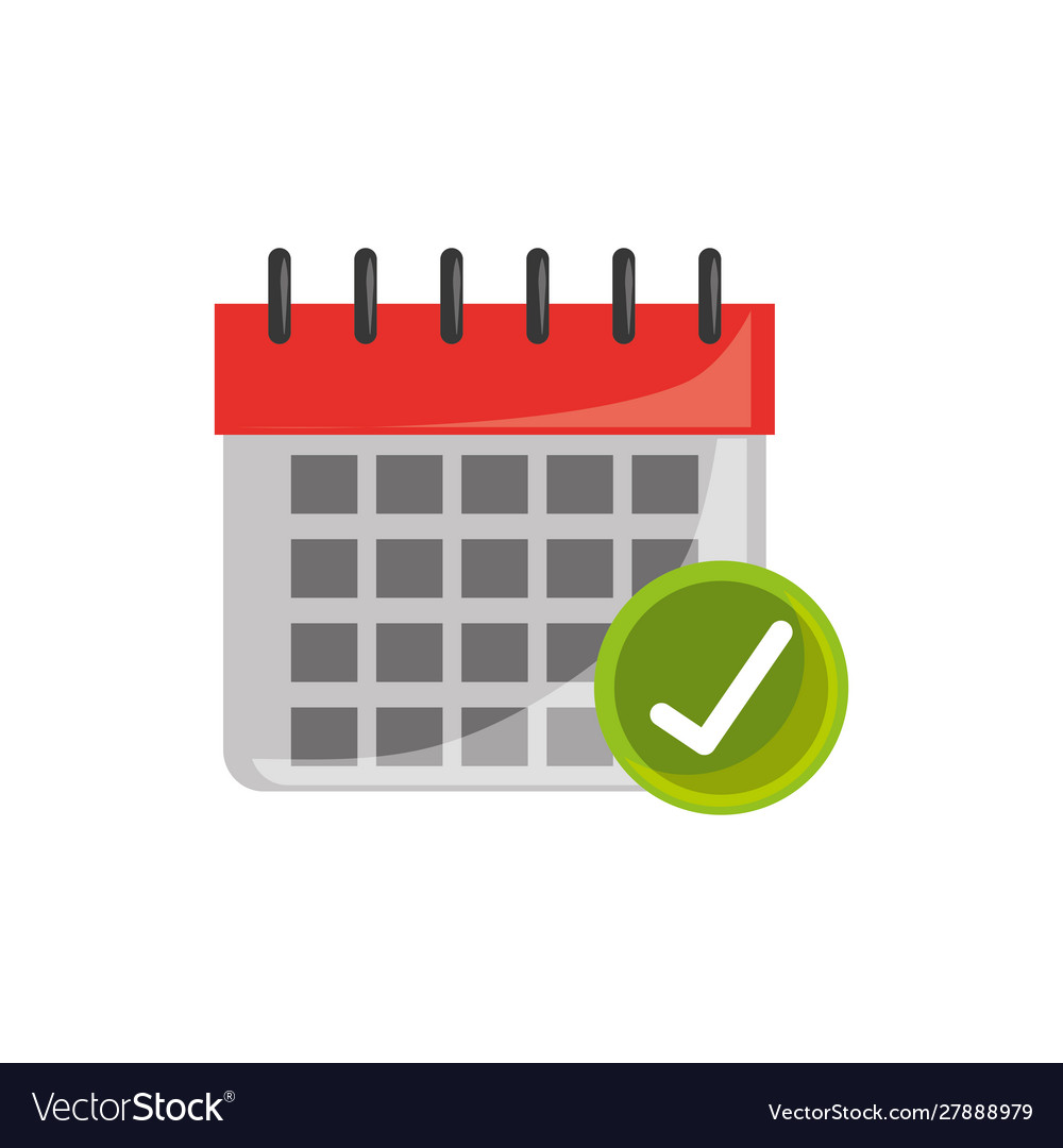 Isolated calendar icon flat design