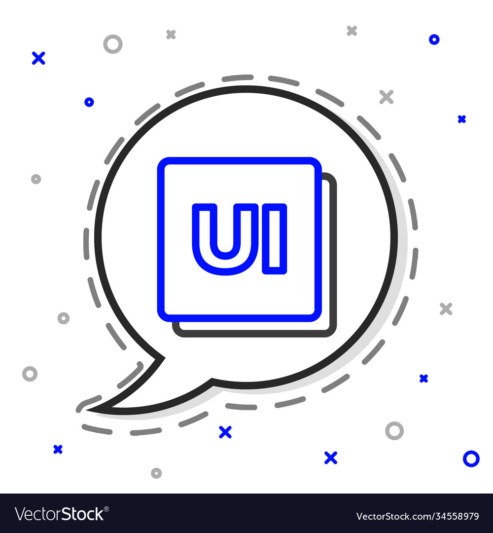 Line ui or ux design icon isolated on white vector image Line ui or ux design icon isolated on white