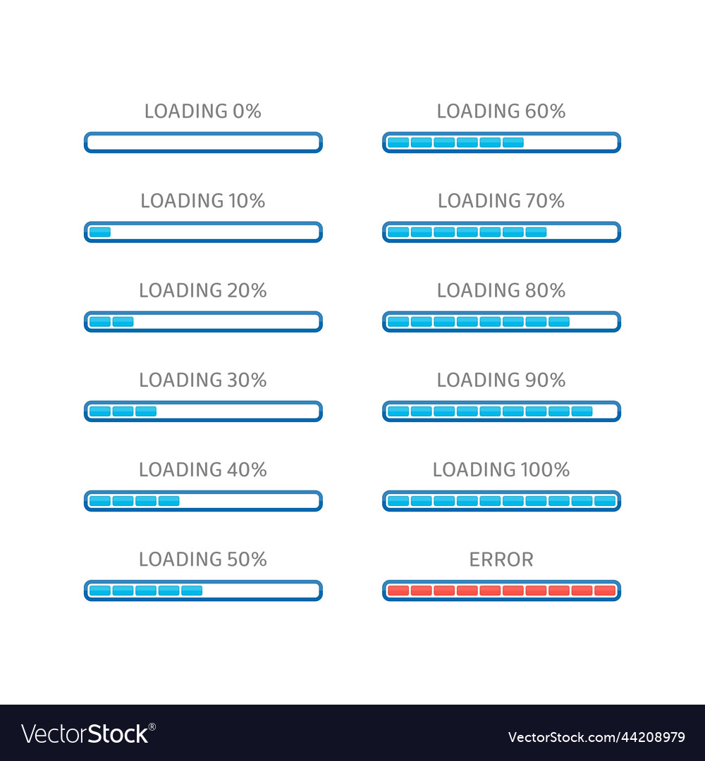 Loading bar Royalty Free Vector Image - VectorStock