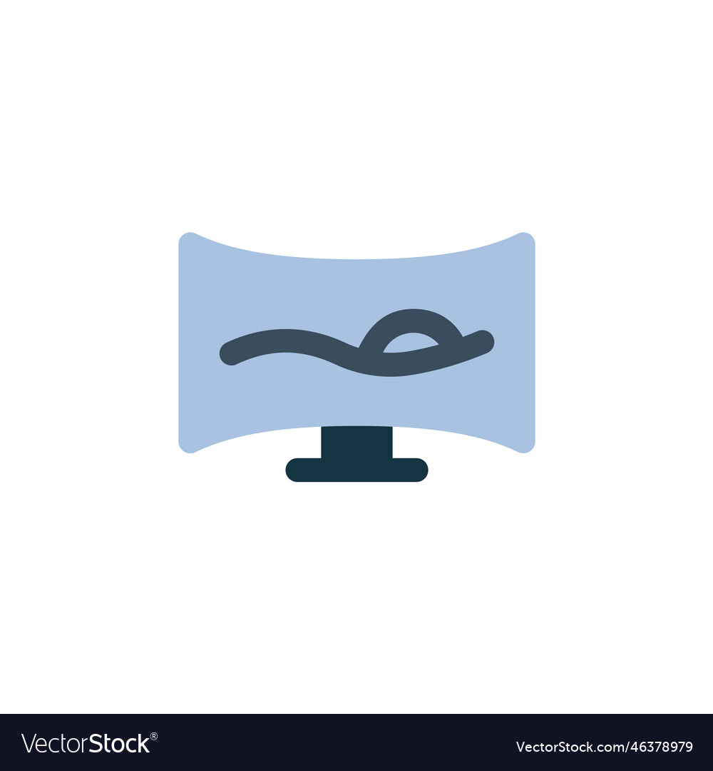 Monitor icon computer component flat style vector image Monitor icon computer component flat style