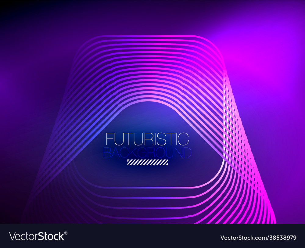 Neon color square shape lines abstract background