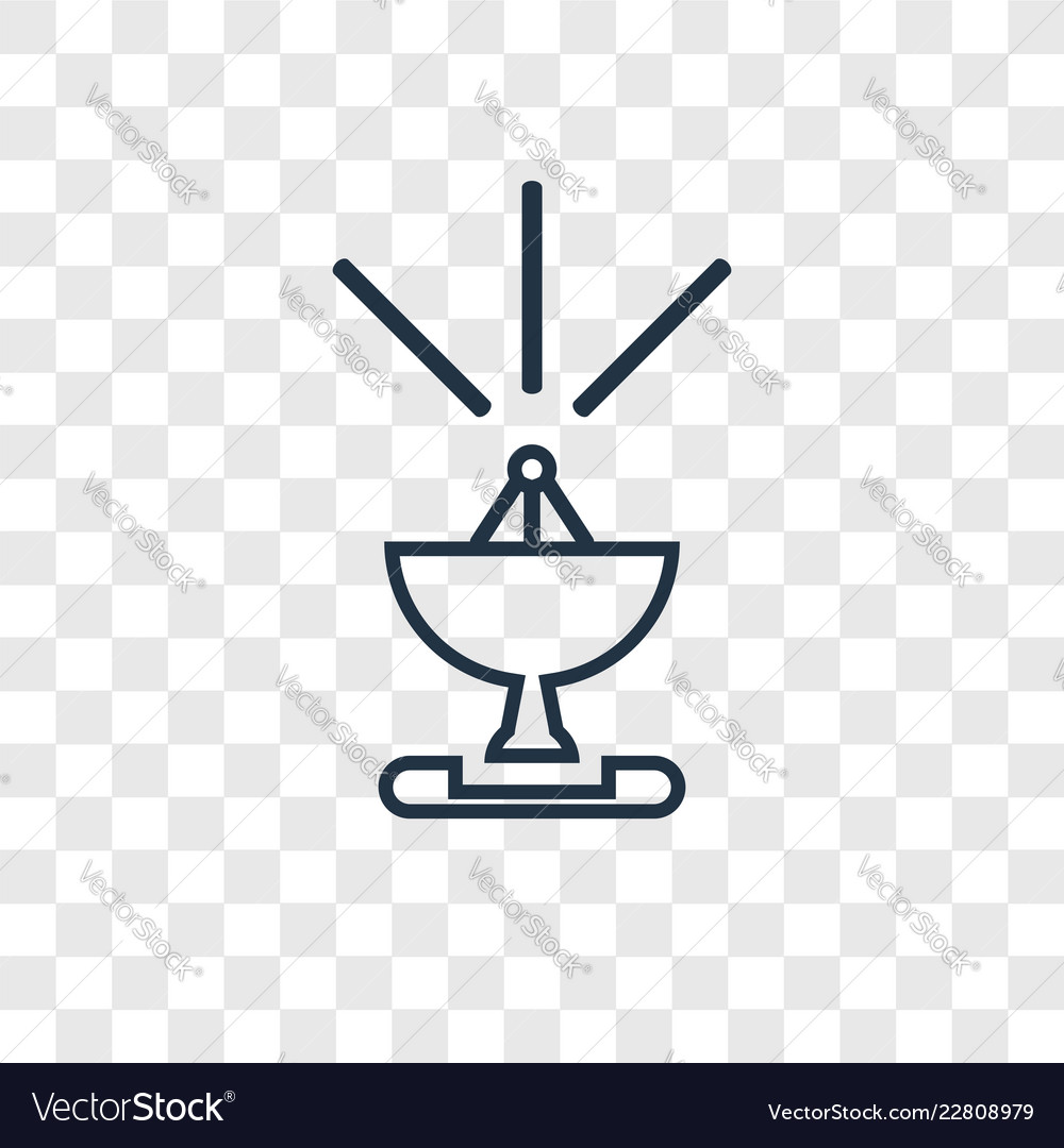 Radar system concept linear icon isolated vector image Radar system concept linear icon isolated