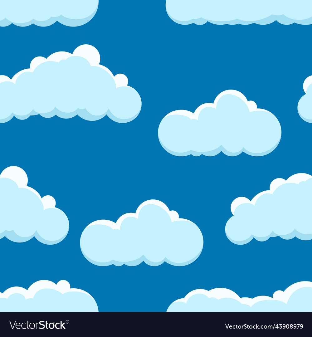 Seamless background with clouds vector image Seamless background with clouds
