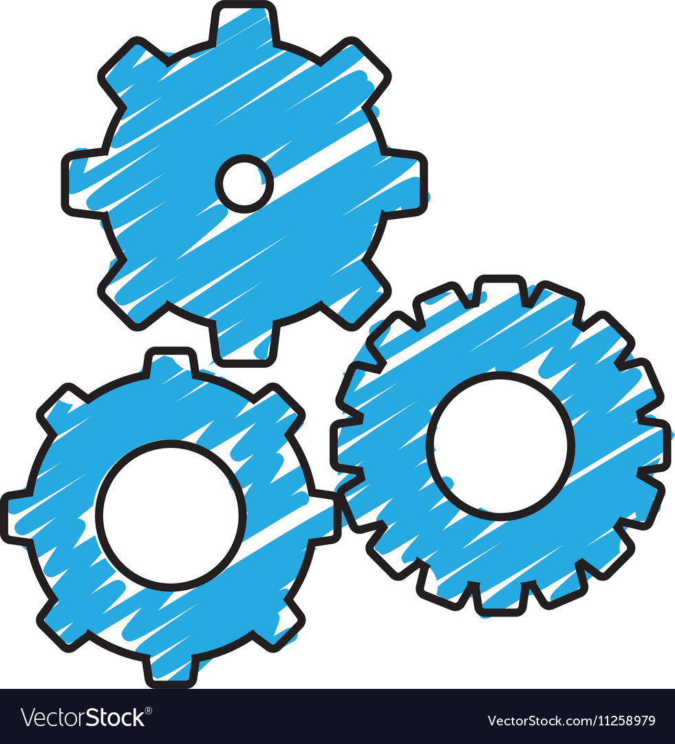 Download Simple gears icon image Royalty Free Vector Image