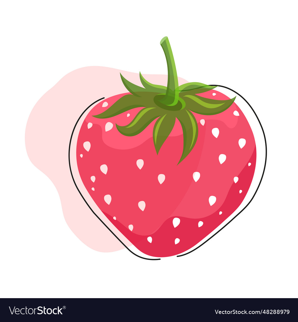 Strawberry with transparency overlay effect