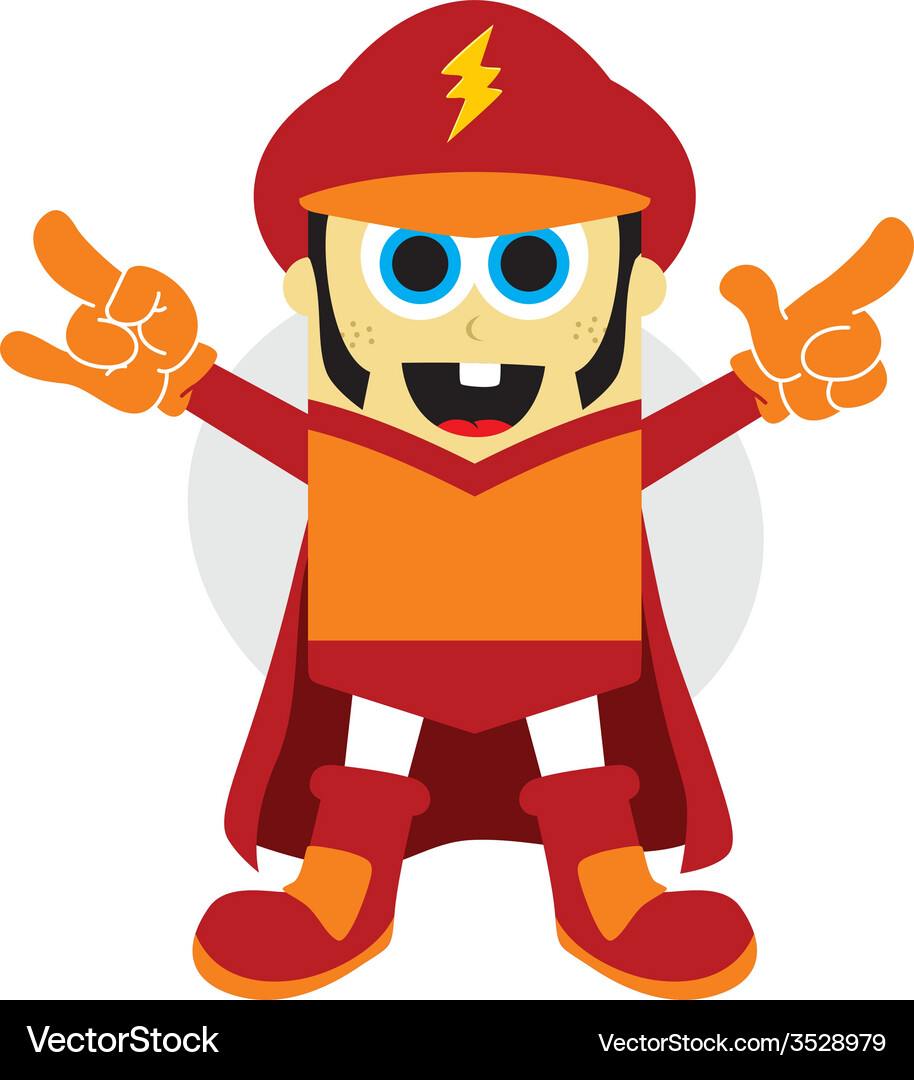 Superhero cartoon character Royalty Free Vector Image