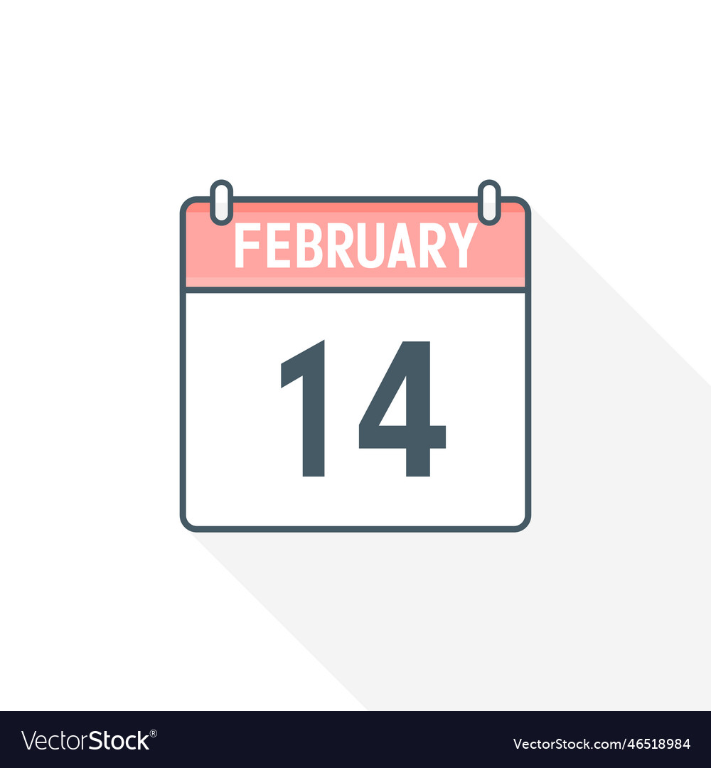 14th february calendar icon 14