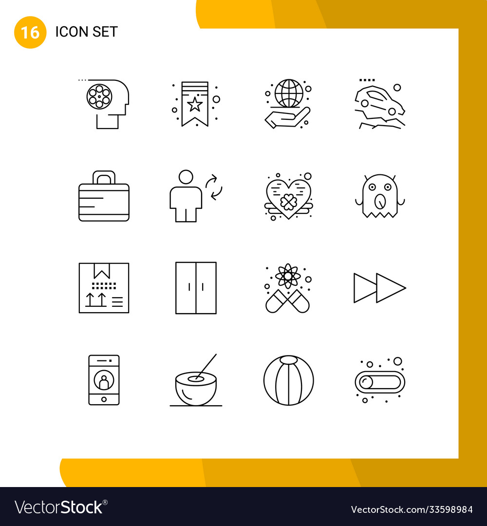 16 kreative Ikonen moderne Zeichen und Symbole
