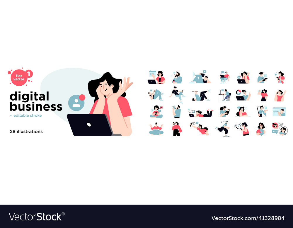 Digital business Royalty Free Vector Image - VectorStock