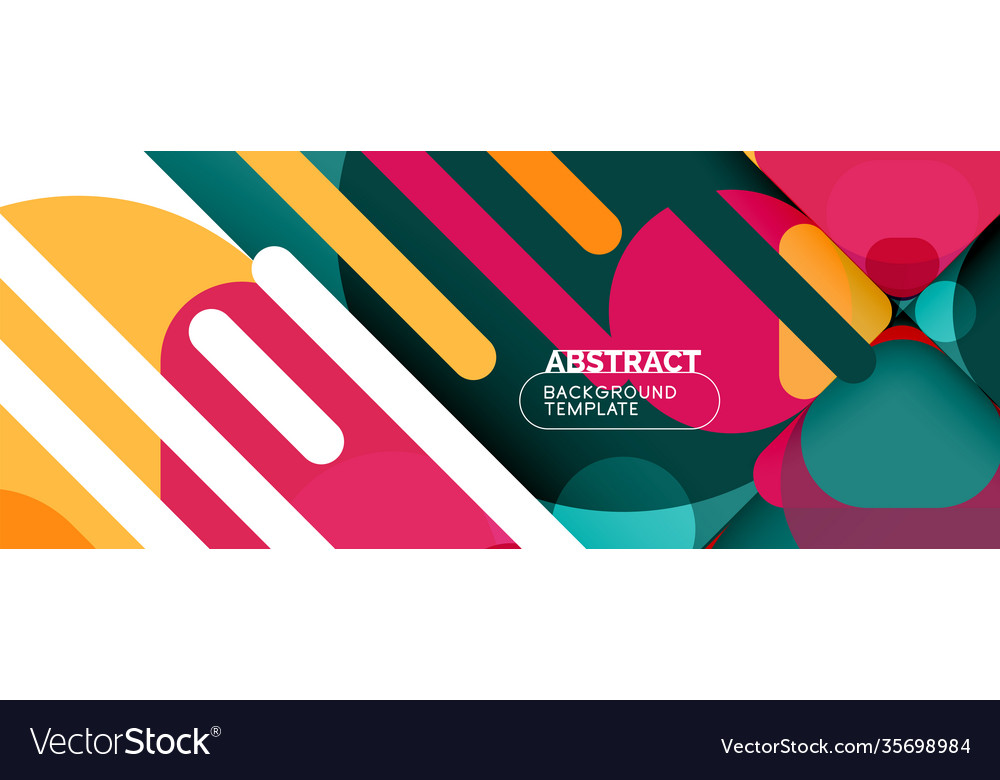 Flat geometric round shapes and dynamic lines