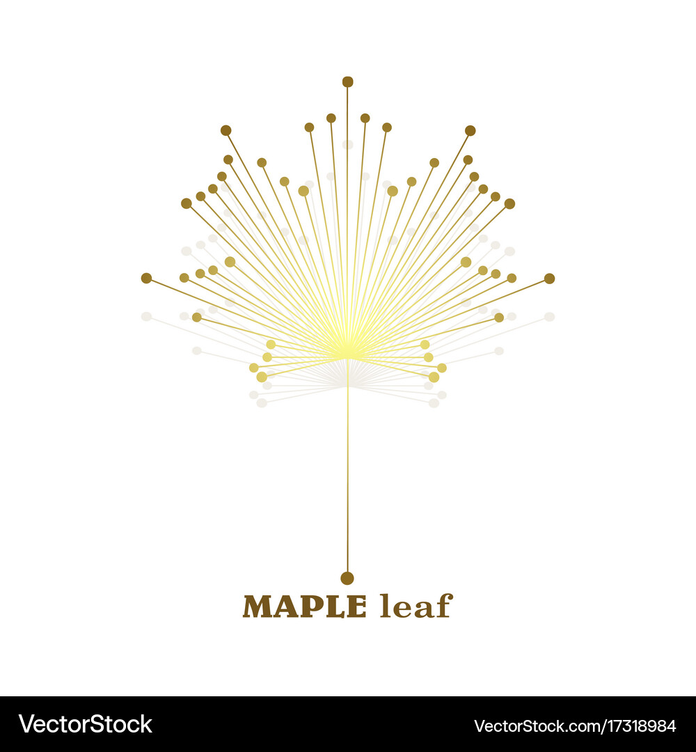 Gold maple leaf Royalty Free Vector Image - VectorStock