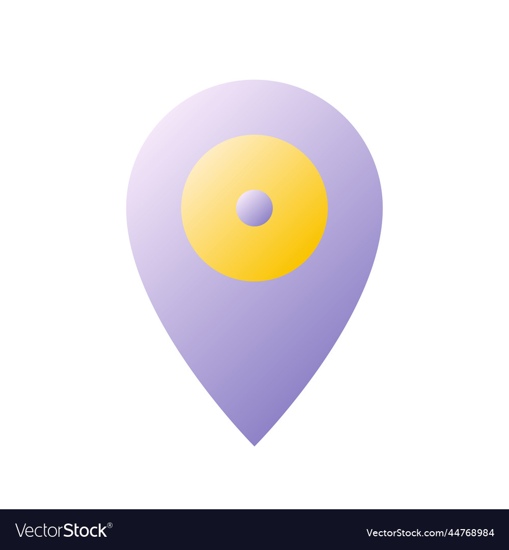 Location mark flat gradient two-color ui icon vector image Location mark flat gradient two-color ui icon