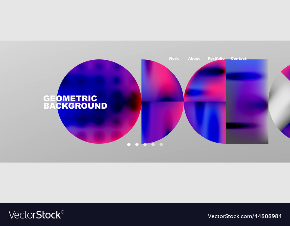 Overlapping circles abstract background template vector image Overlapping circles abstract background template