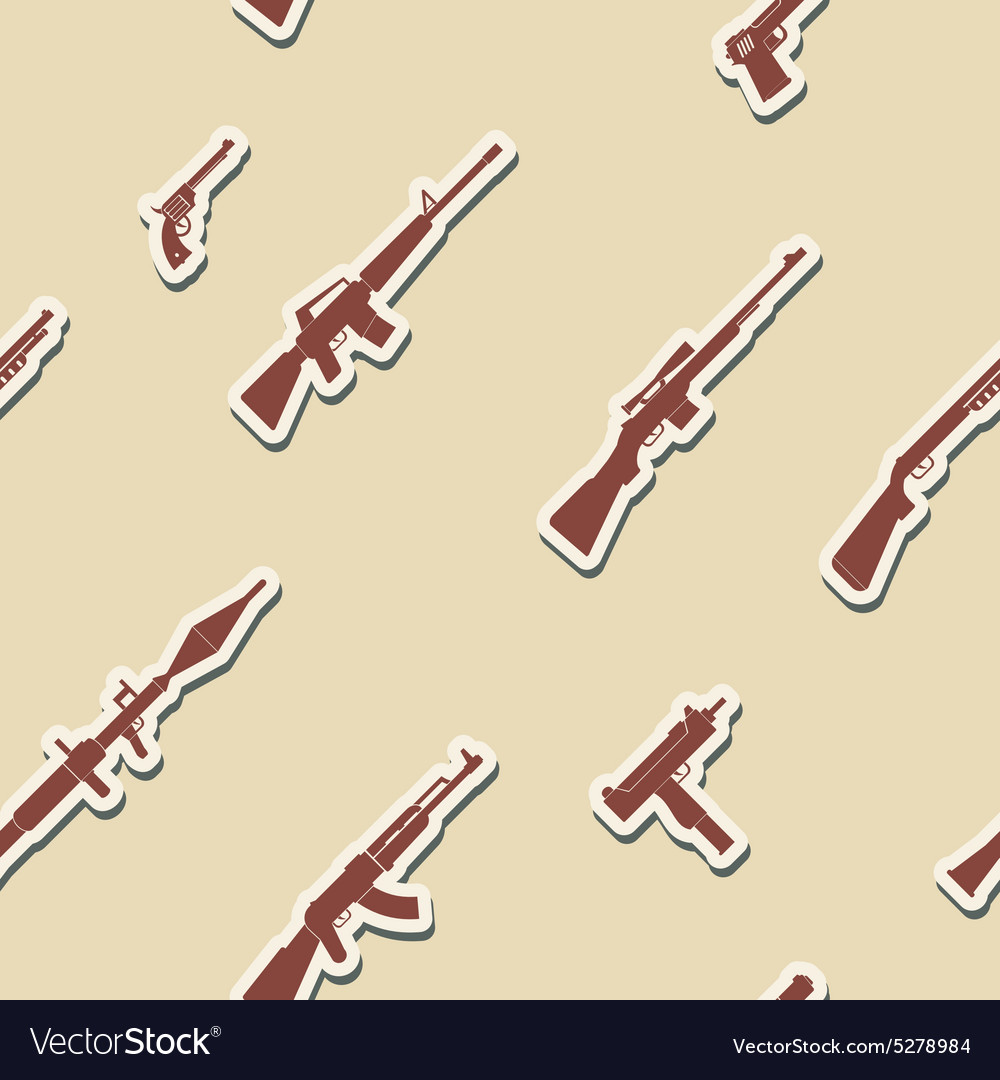 Seamless background with weapons and arms