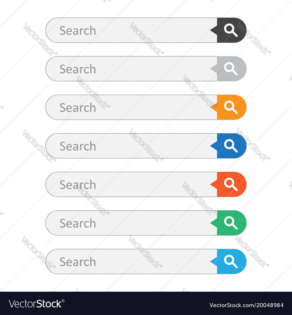 Search bar field set interface elements