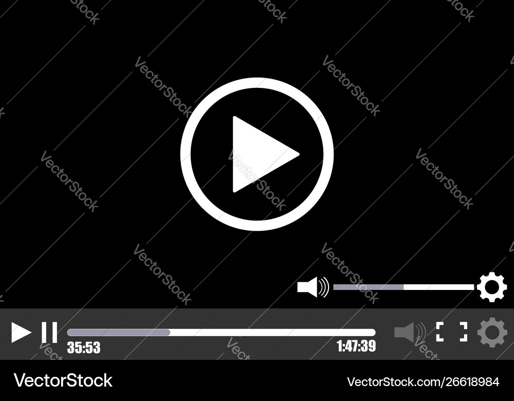 Video Player Vector Graphics Video player Royalty Free Vector Image - VectorStock