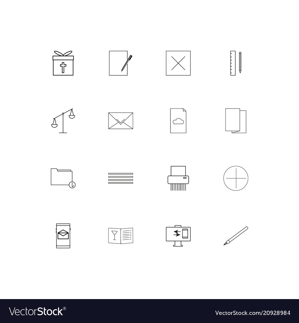 Web applications linear thin icons set outlined