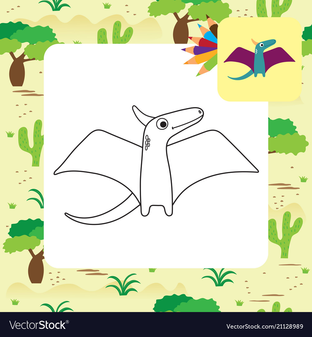 Cute dino coloring book